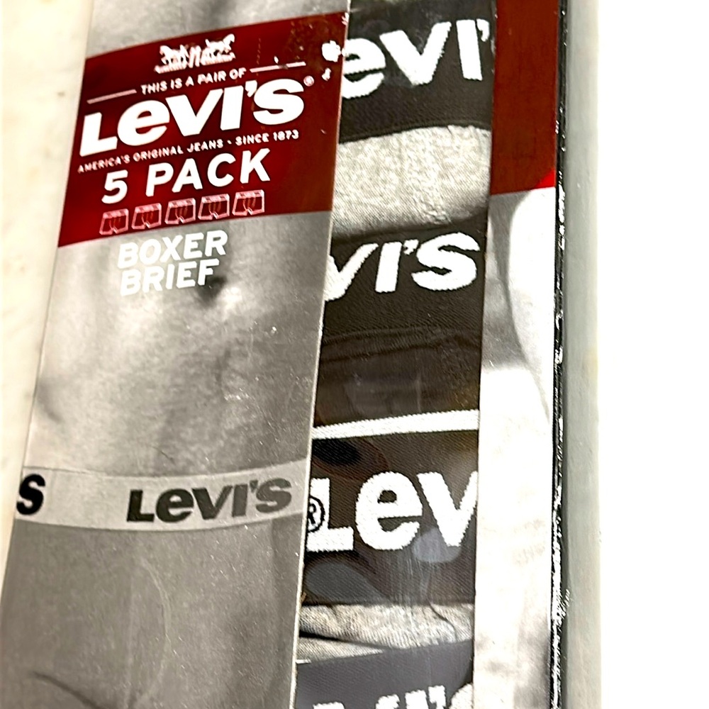 Levi’s 5-PK Cotton Stretch Boxer Brief SM NWT